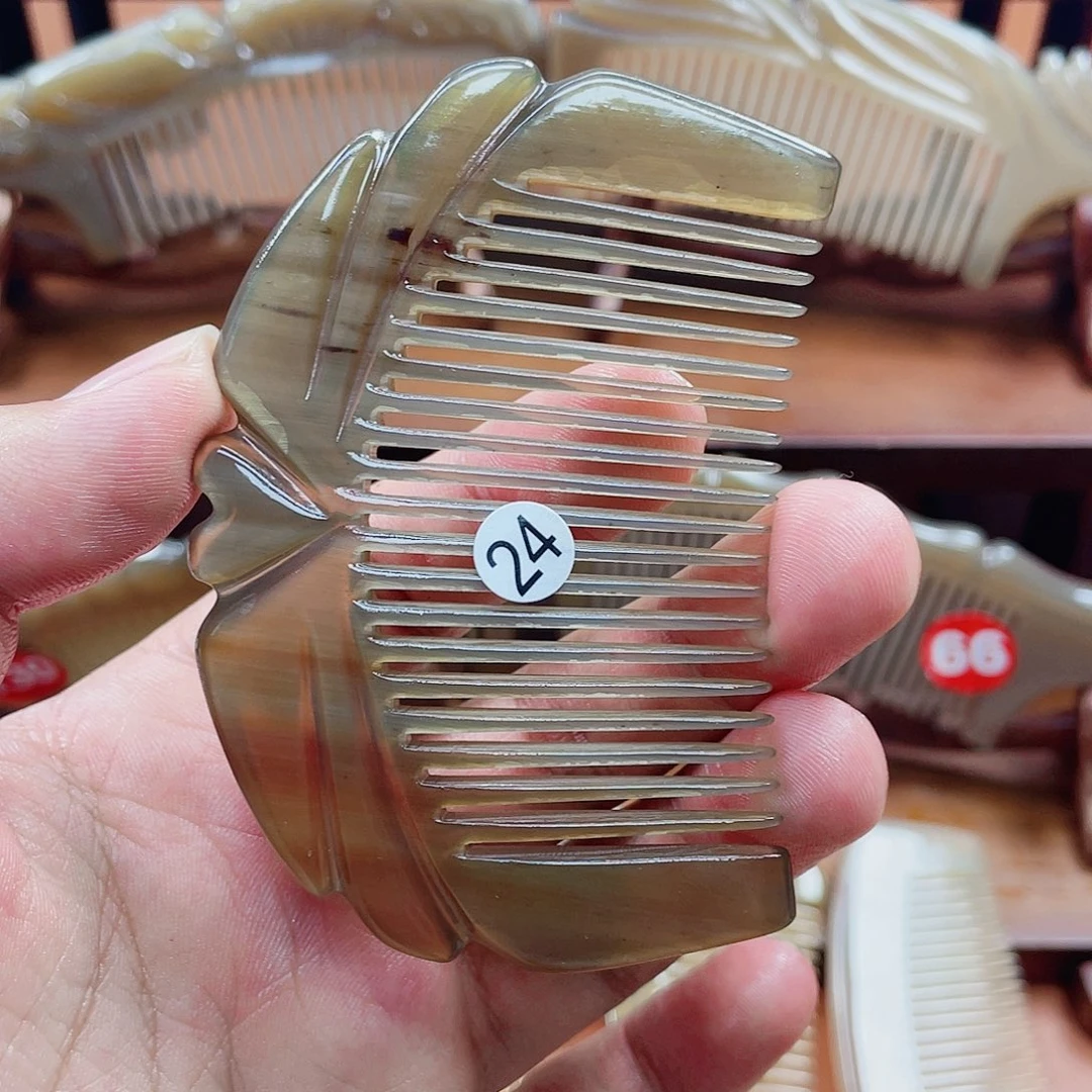 牛角纯手工制作牛角梳24