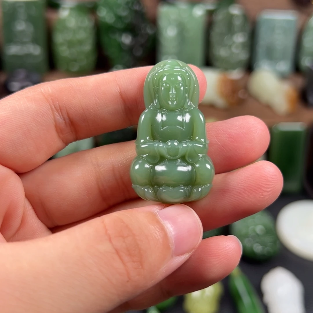 和田玉（碧玉）未镶嵌吊坠(不含链)