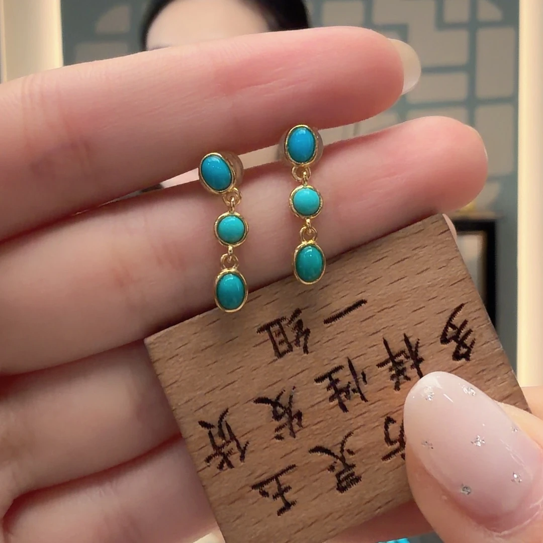 绿松石银S925镶嵌颈饰