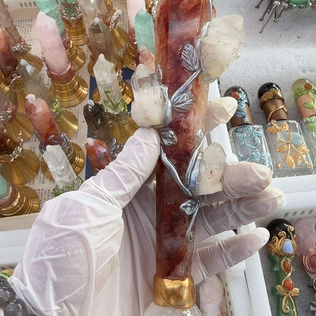 烟晶手链未镶嵌壹****?胶花