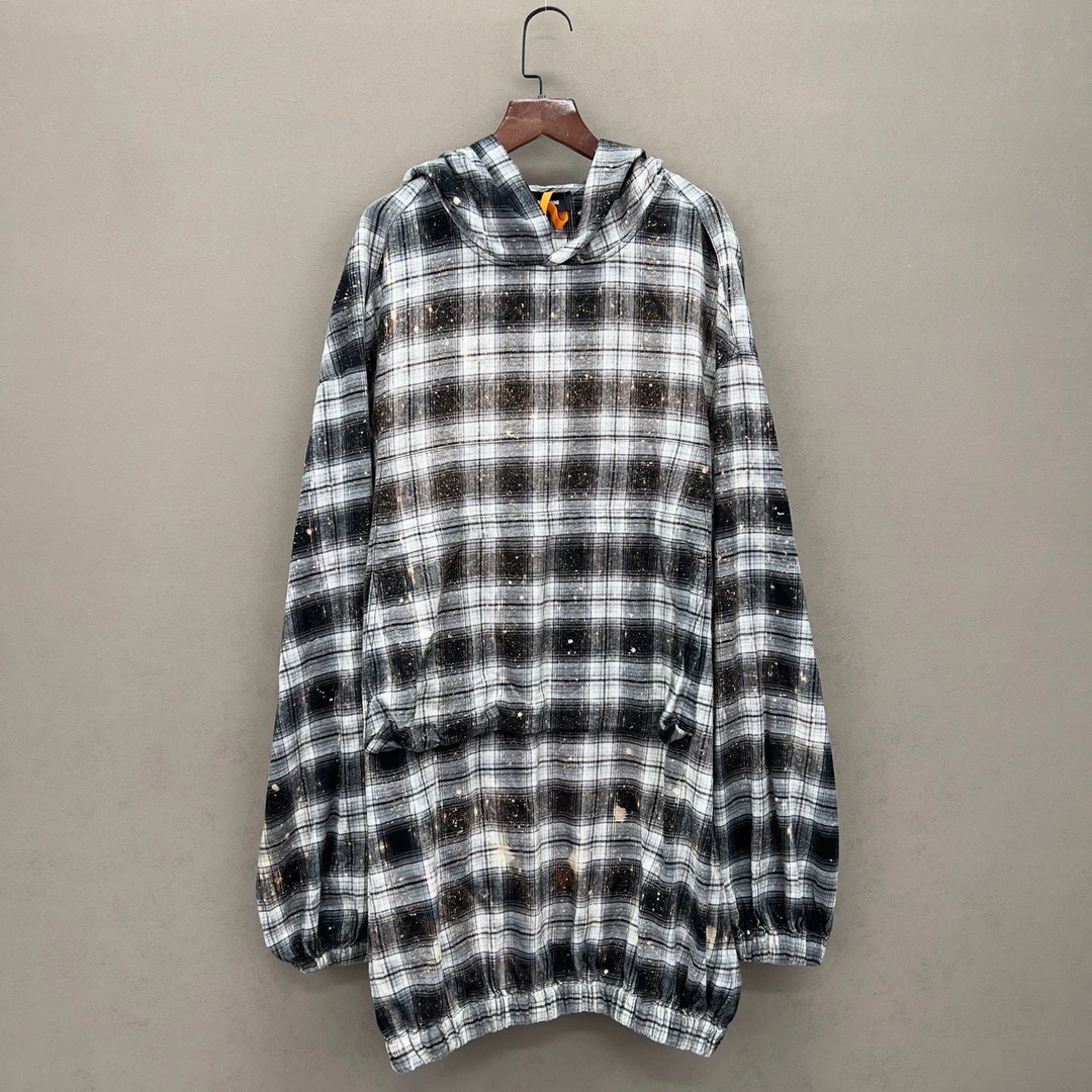 95新 maje WE11DONE 格子卫衣M码 cl00408