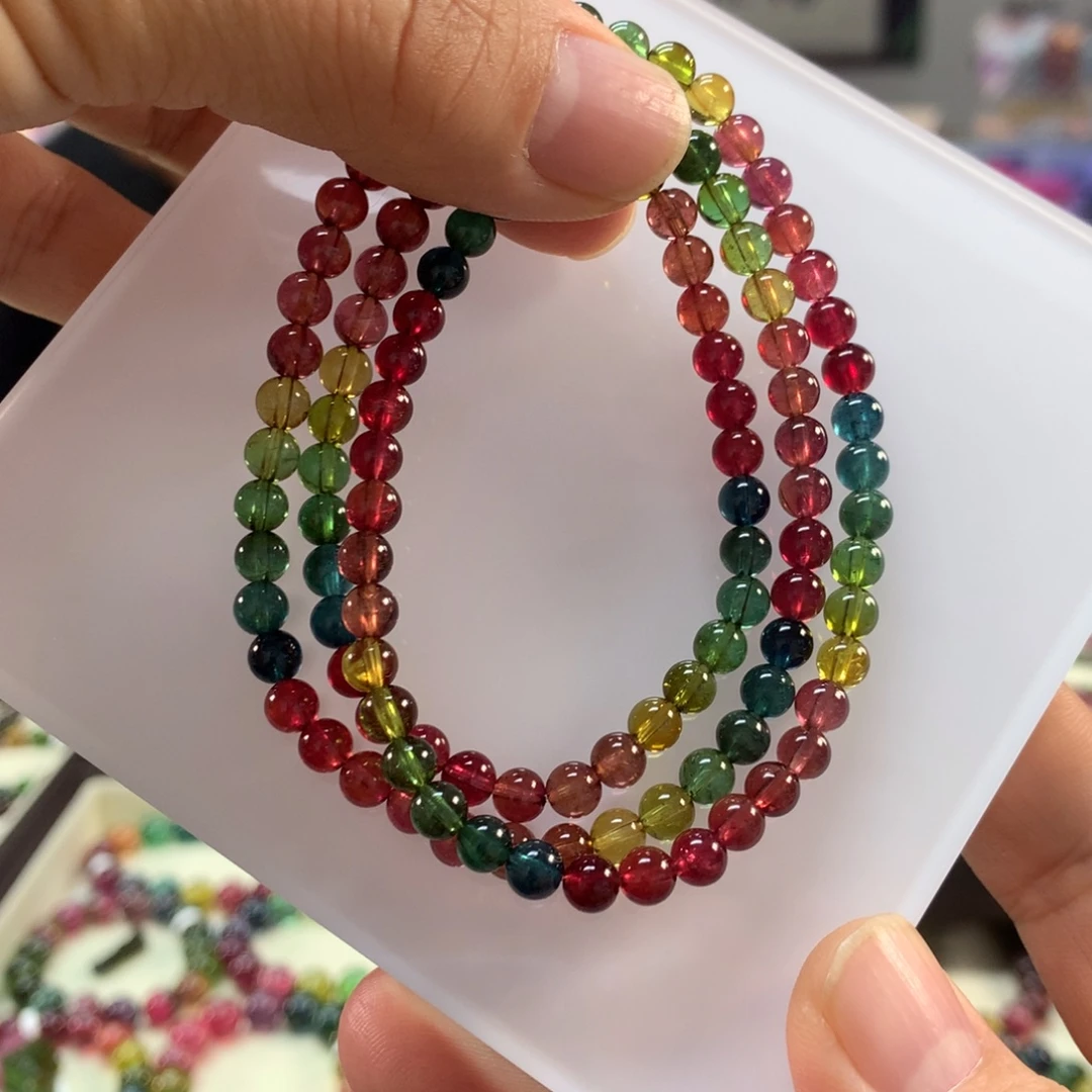 未镶嵌手链碧玺5左右