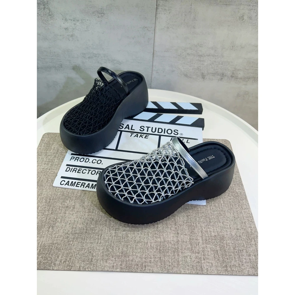 镂空女夏季透气网面增高拖鞋拖鞋女鞋外穿鞋子女ins潮牌百搭715