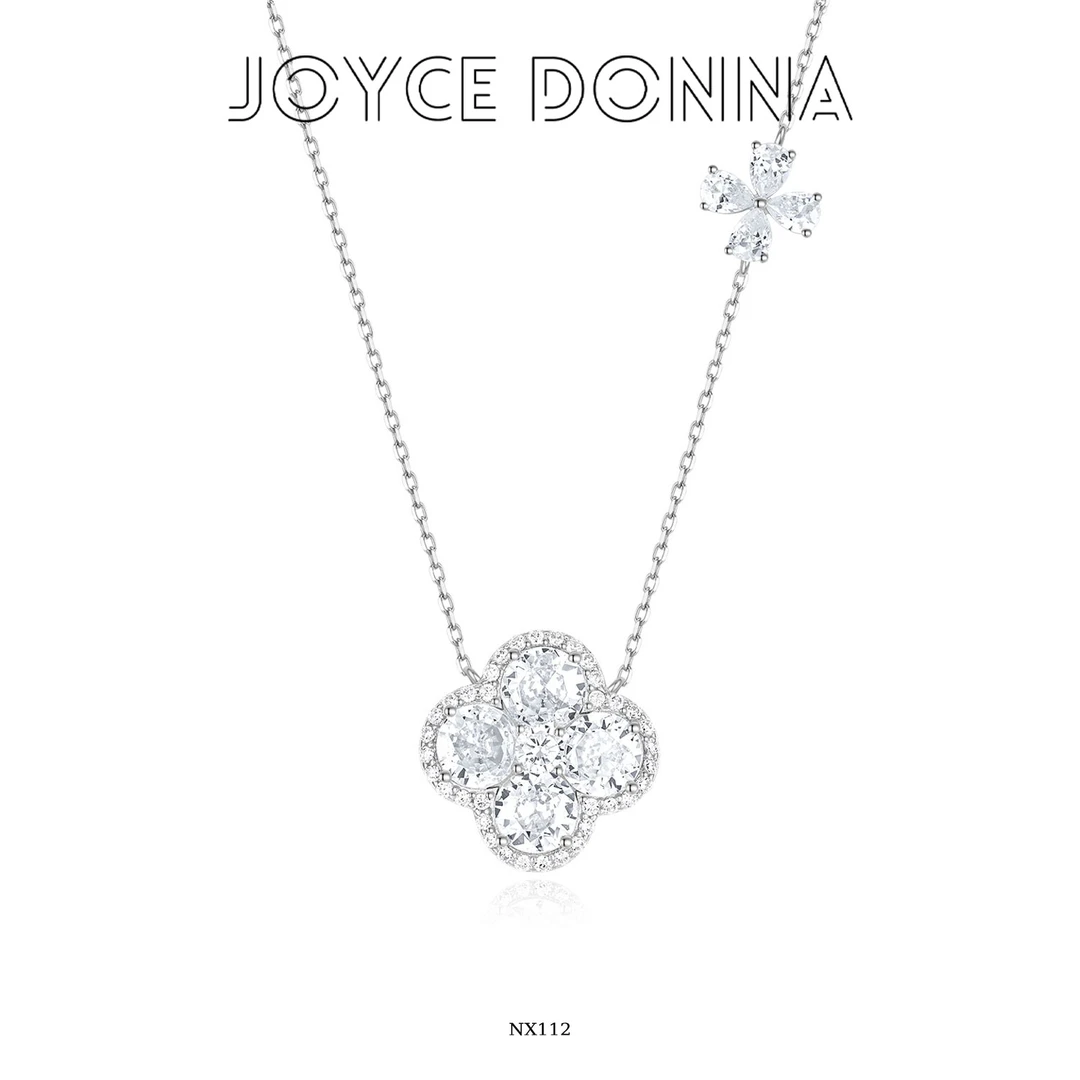 925银 镀K金【四叶花灵】轻奢高级感灵动项链 NX112