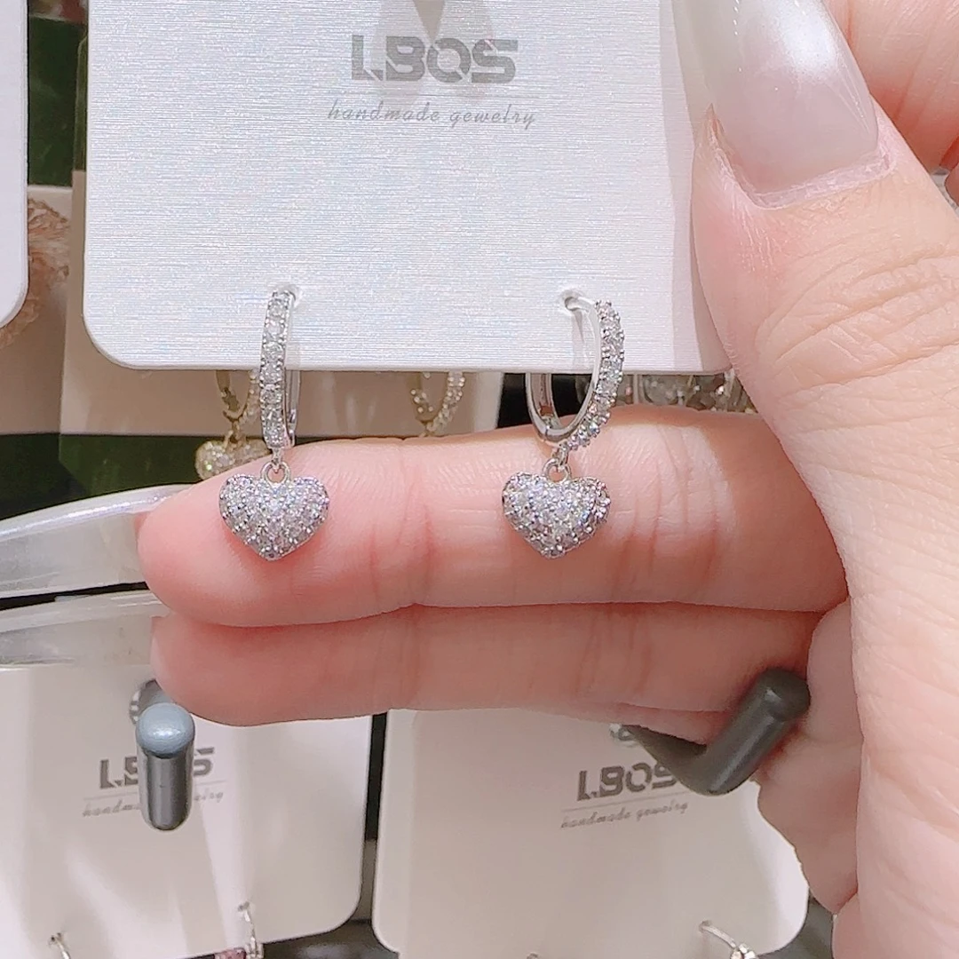 锆石铜合金925银耳环