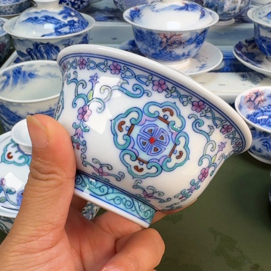 景德镇纯手绘茶具圆圆219