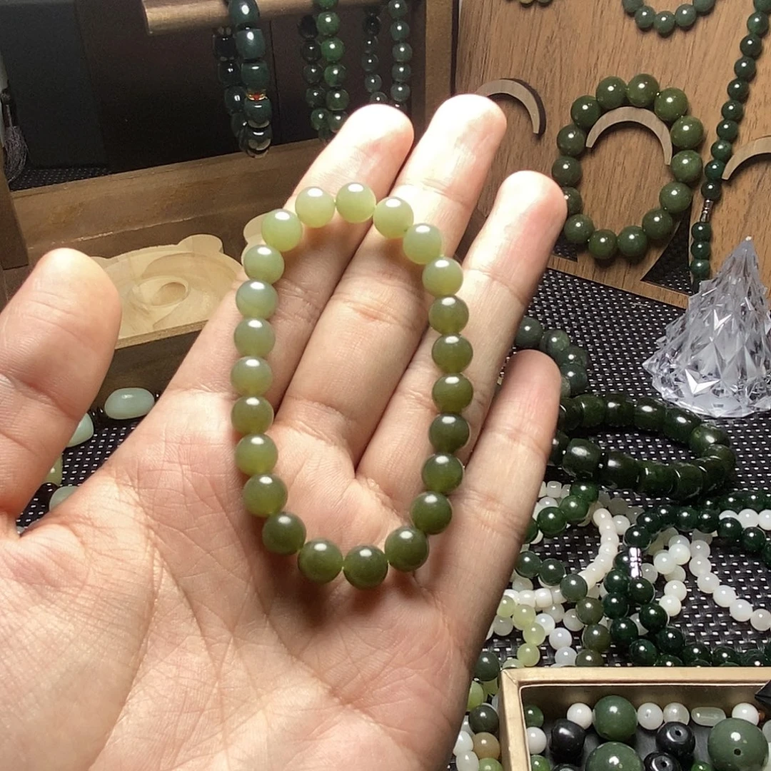 和田玉未镶嵌手串19