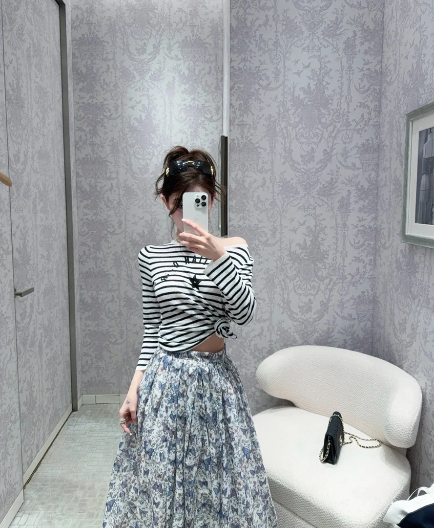 ZLB—设计师天丝羊毛条纹打底