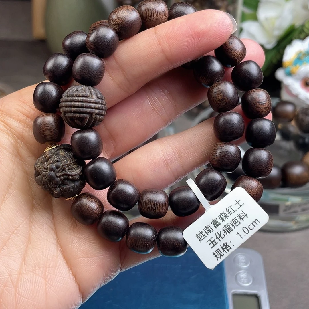 沉香手串水**绿富森红土老料