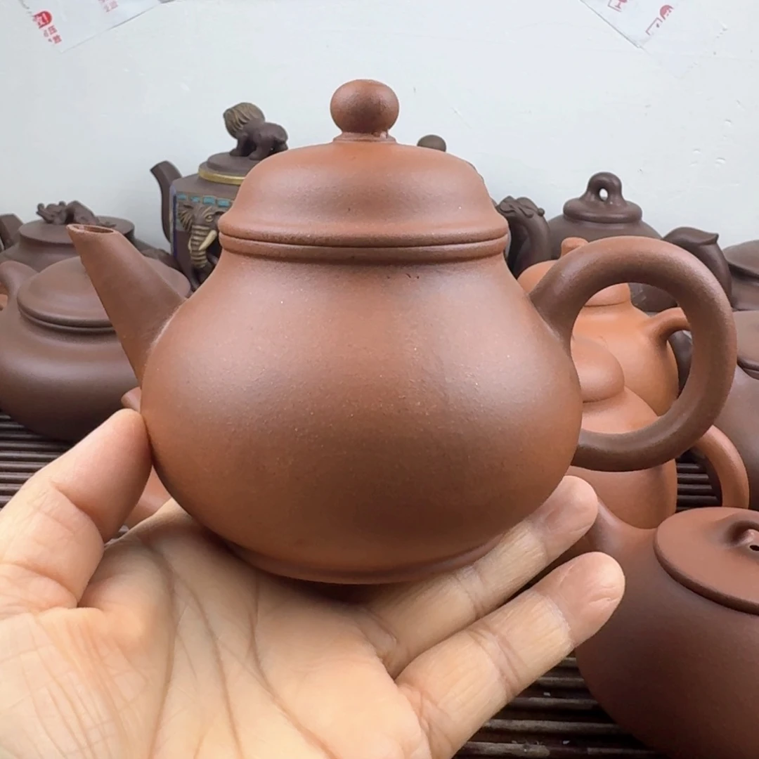 茶壶紫砂260cc巴乐水平红泥
