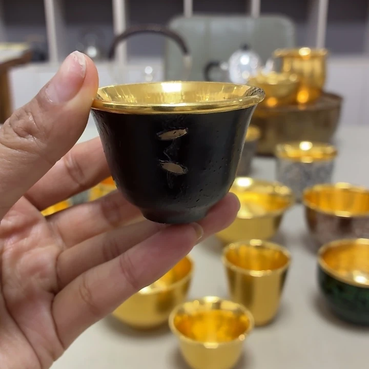 李小鹤铁包金1克足金999铃铛杯35毫升