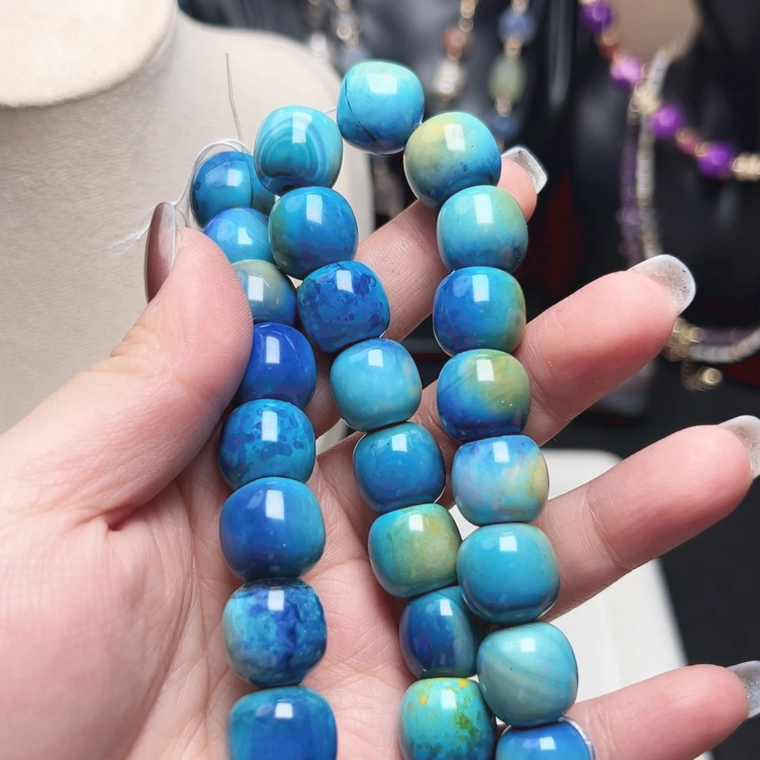 玛瑙/玉髓未镶嵌珠宝半成品r地球色系玛瑙桶植物13.6×14.1