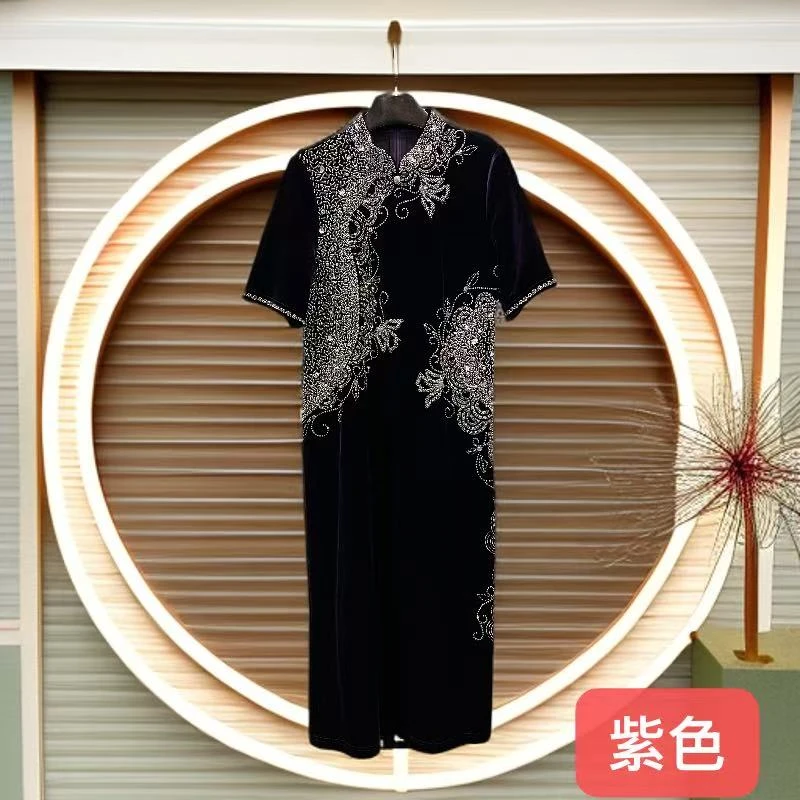 88940设计师女装气质高端礼服洋气修身中老年女装连衣裙轻奢