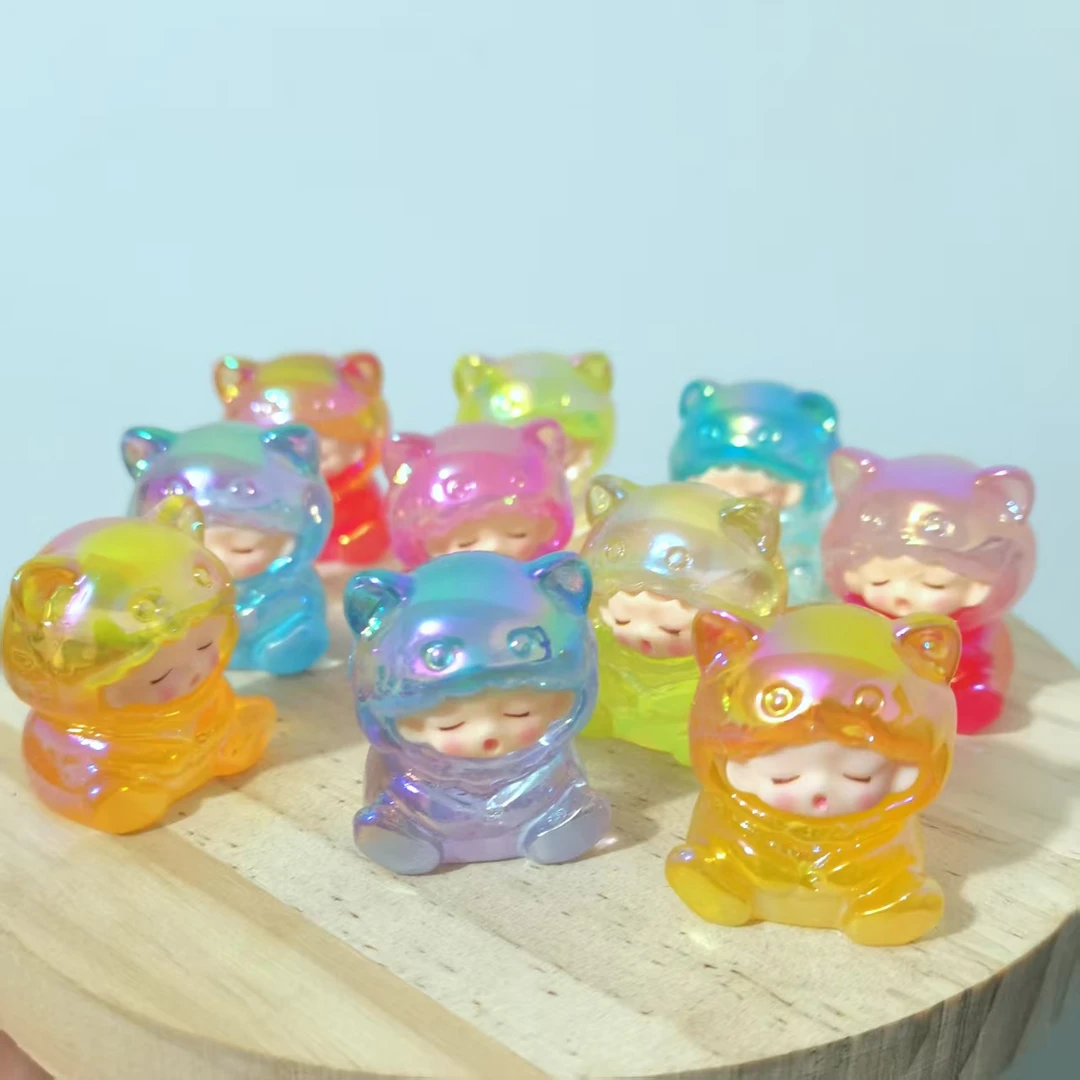 【九宫格】电镀渐变小熊软糖云梦  diy饰品配件树脂摆件