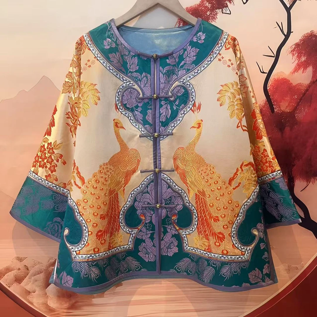 【真丝老软缎上衣】复古重工四如意姐姐服（老缎有岁月痕迹介意勿拍）