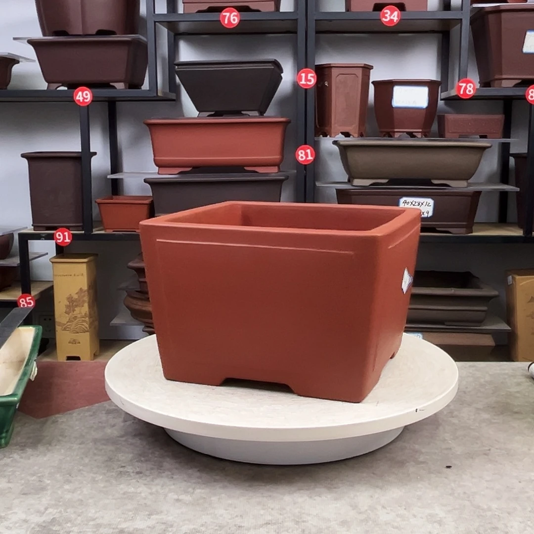 紫砂花盆内口24，内深16