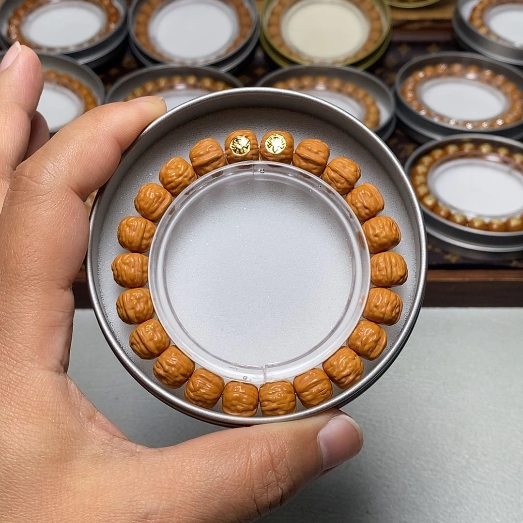 猴头核桃手串43号双标超小金蟾蛤蟆头10左右