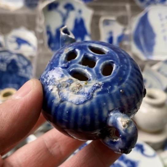 瓷片现代工艺品青花瓷片