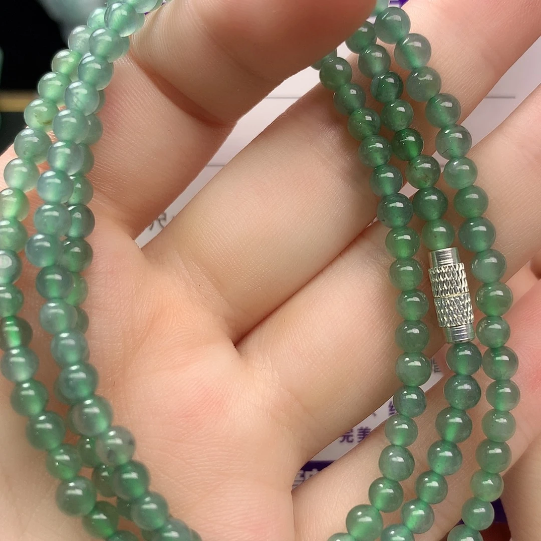 翡翠未镶嵌颈饰珠链