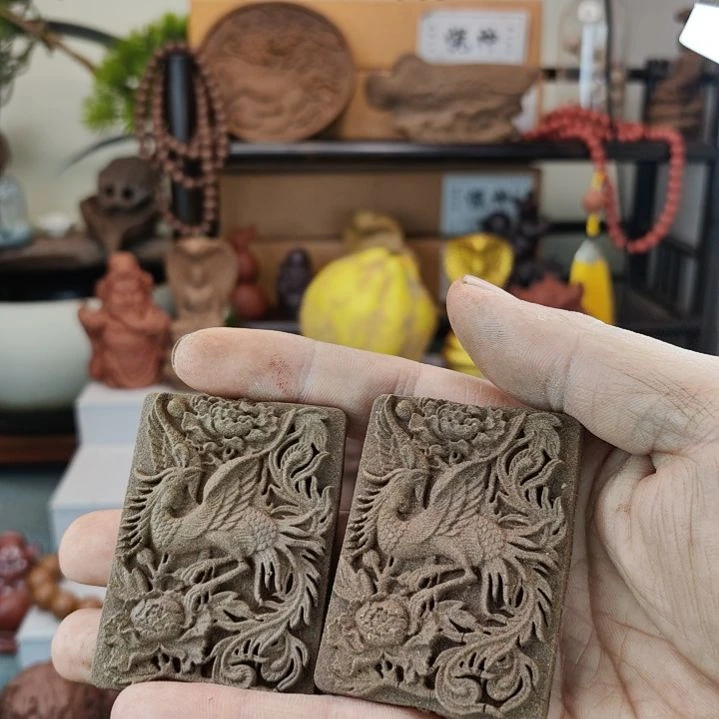 泥塑栀子花香凤戏牡丹香牌微瑕福利价