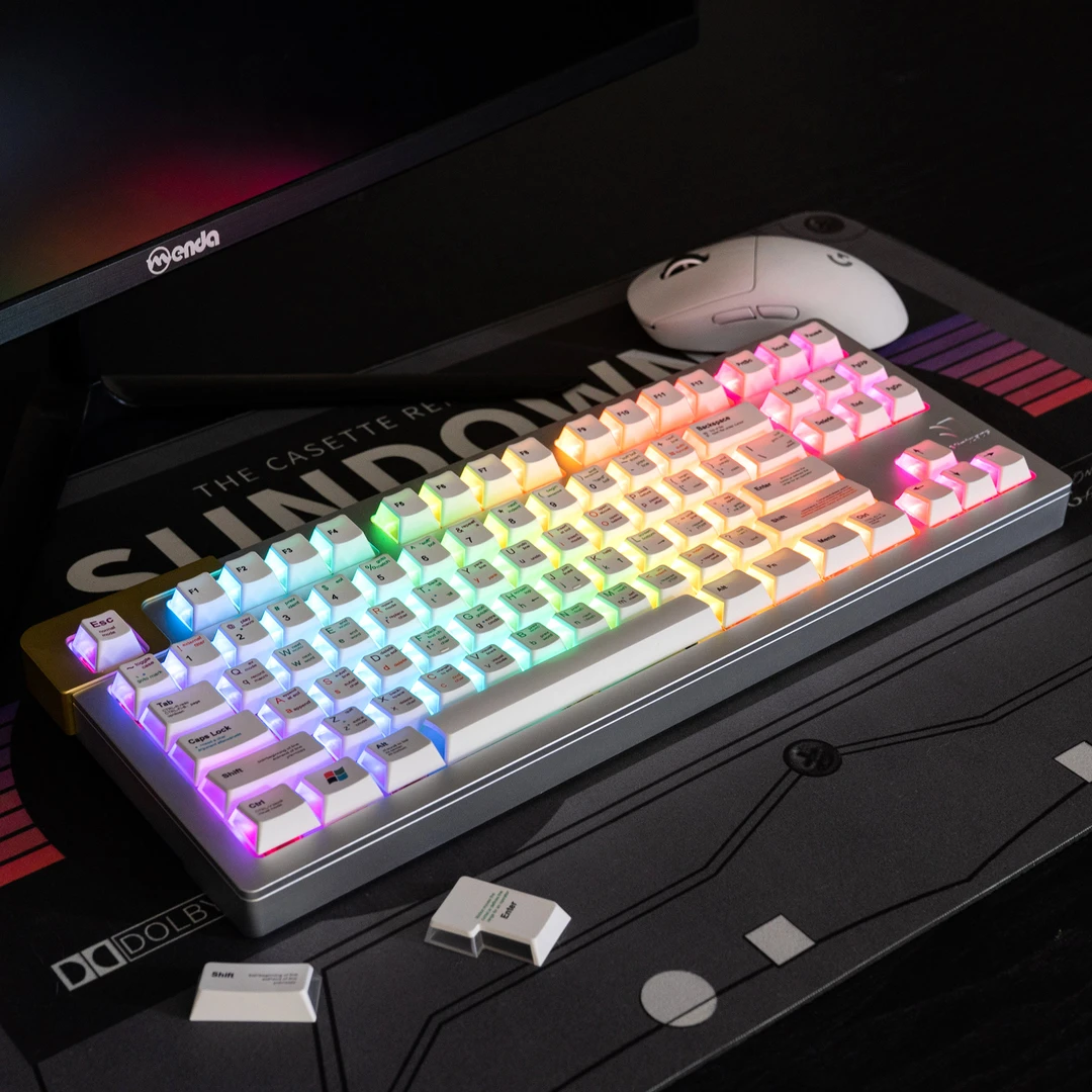 神灯日语/程序三面透光机械键盘键帽PBT+PC热升华原厂适配wooting