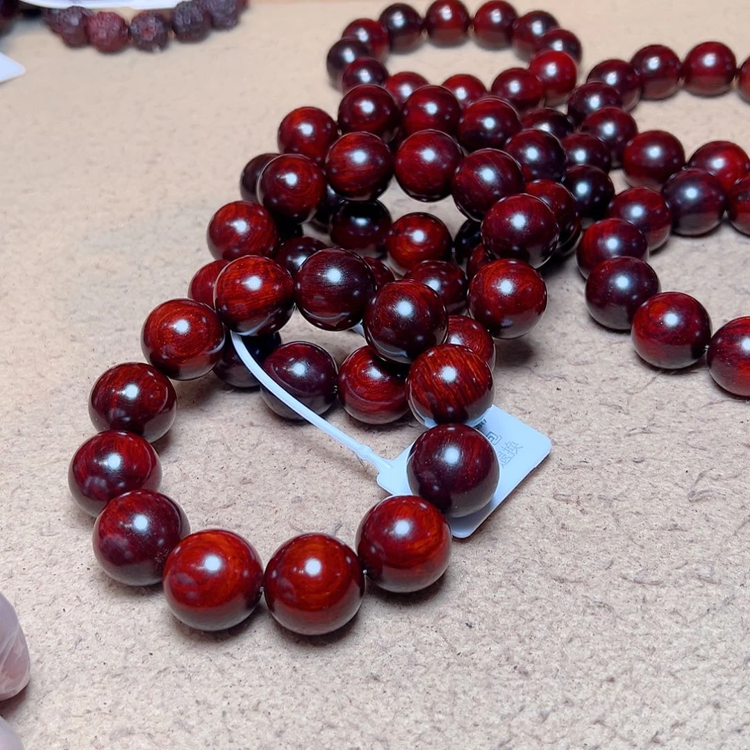 手串/手链小叶紫檀2.0黑飘红高油密金星头货
