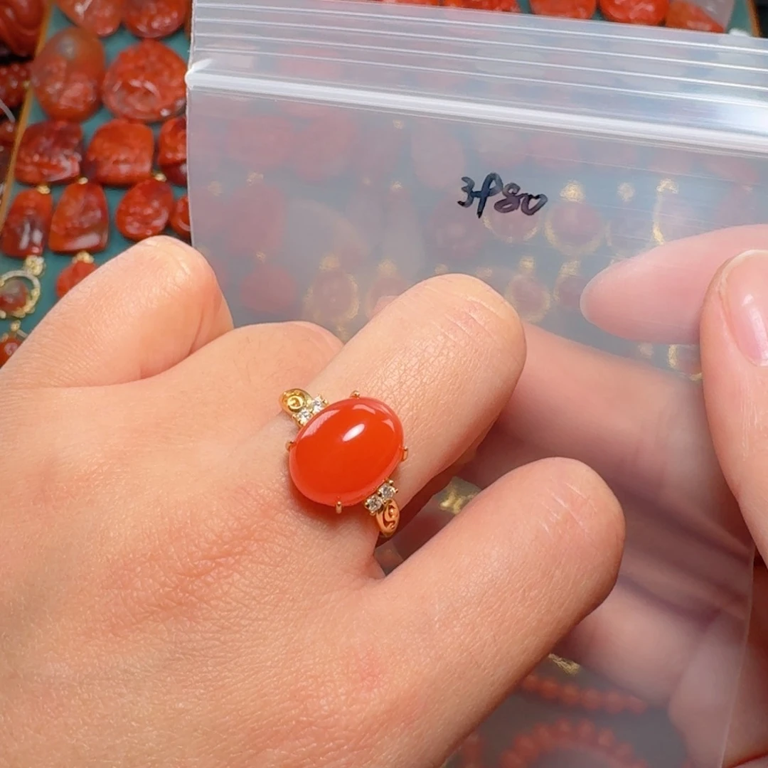 南红玛瑙南红银S925镶嵌