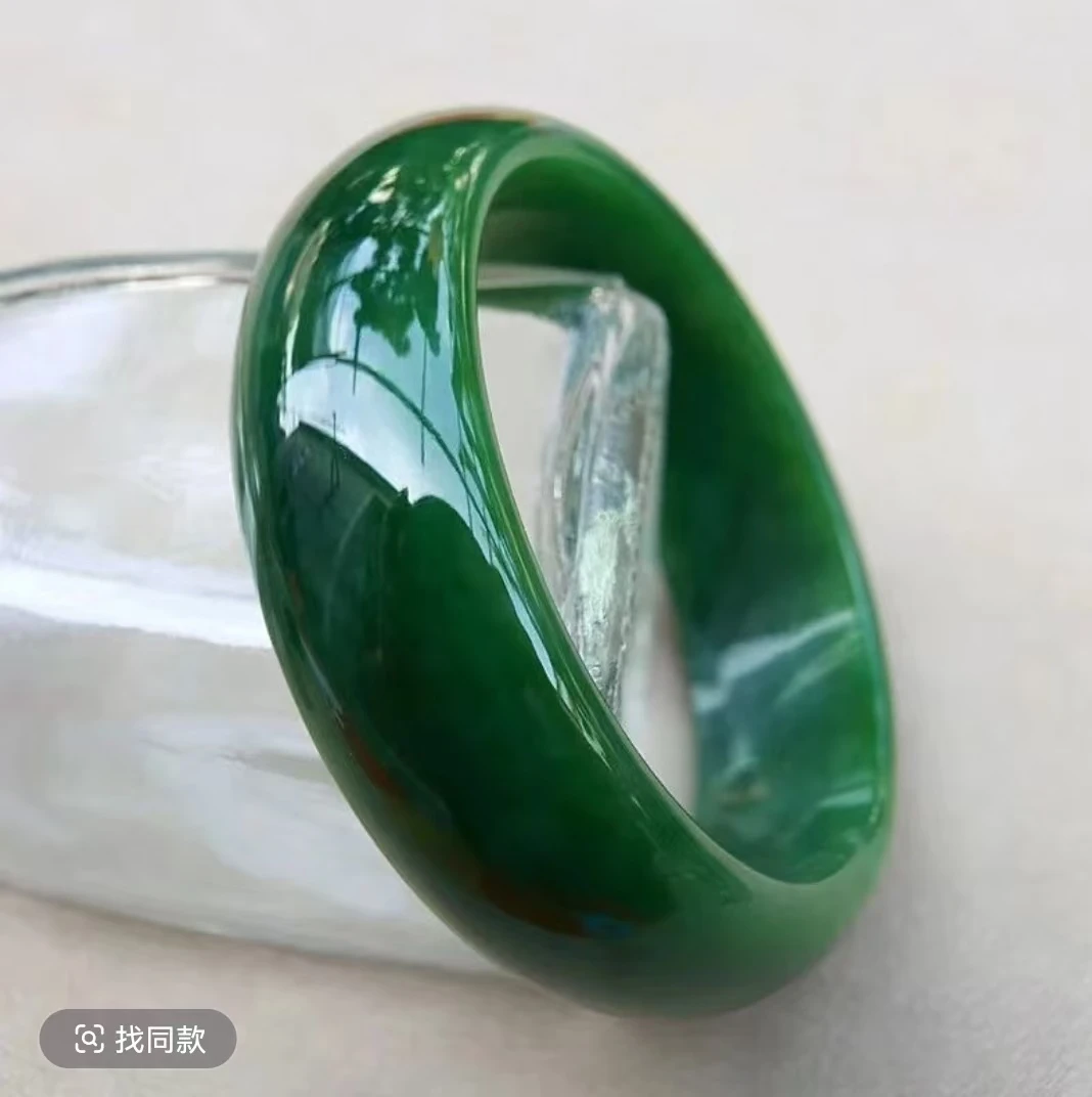 精美时尚满绿女款手镯串子满绿菠菜绿手镯手环送妈妈送女友宽版