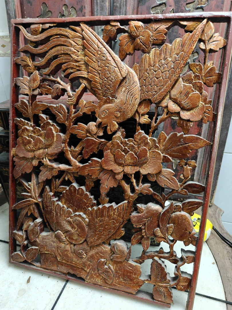 5号链接金鸡木雕