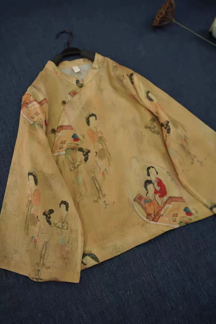 静家 2直播间合集多色苎麻上衣 中式上衣衬衫网红夏季