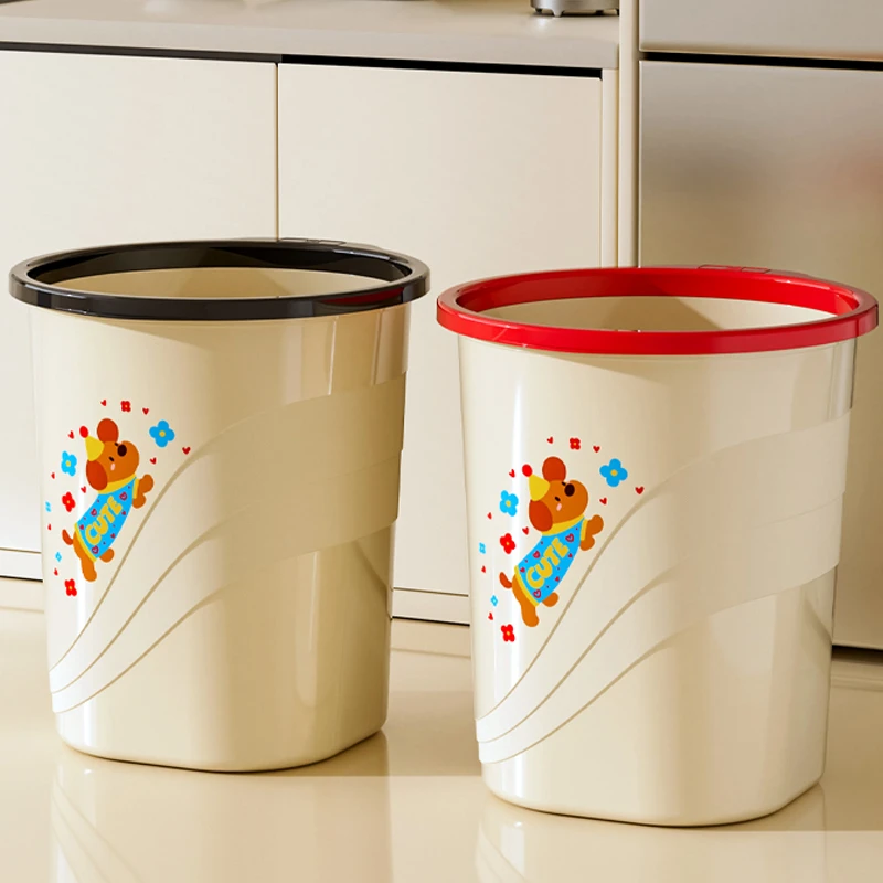 多巴胺垃圾桶家用大号大容量客厅卧室厨房化妆室厕所无盖压圈纸篓