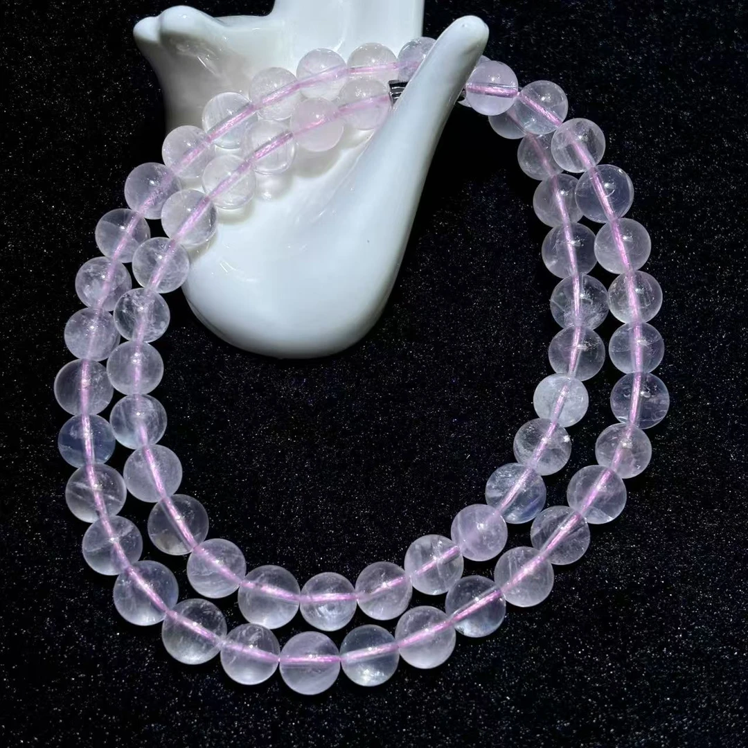 面面来财珠宝C3934卡8卡9左右-冰花芙蓉晶粉水晶项链