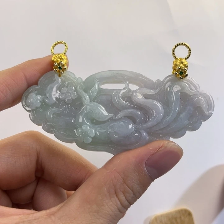 翡翠吊坠(赠链)未镶嵌代编织