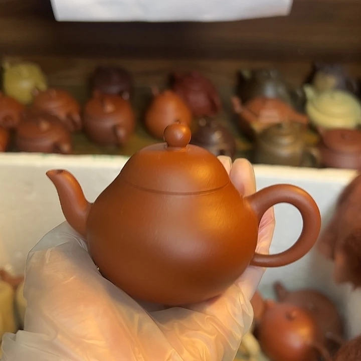 茶壶紫砂宜兴紫砂壶朱泥120