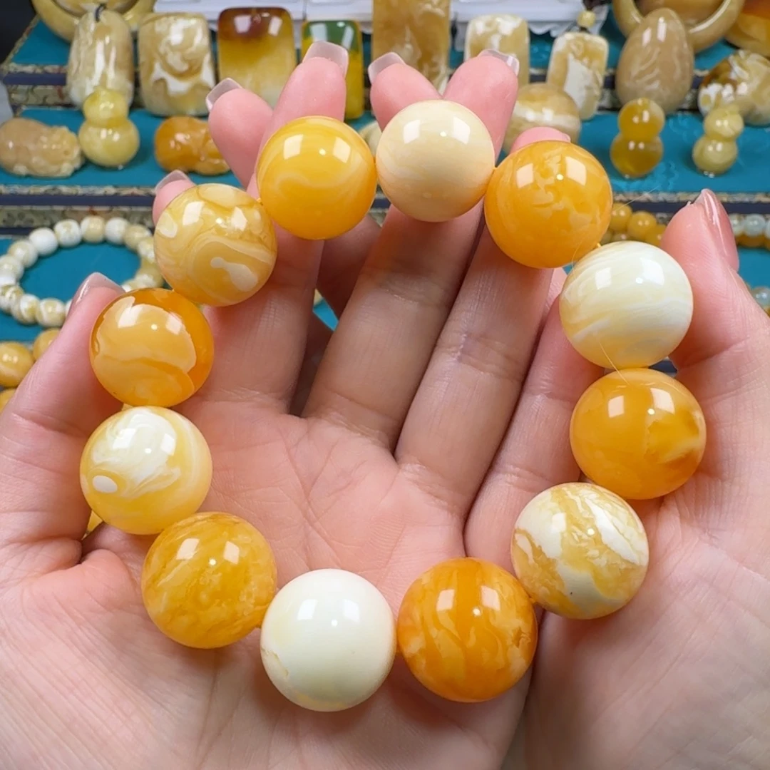 琥珀未镶嵌手链同料