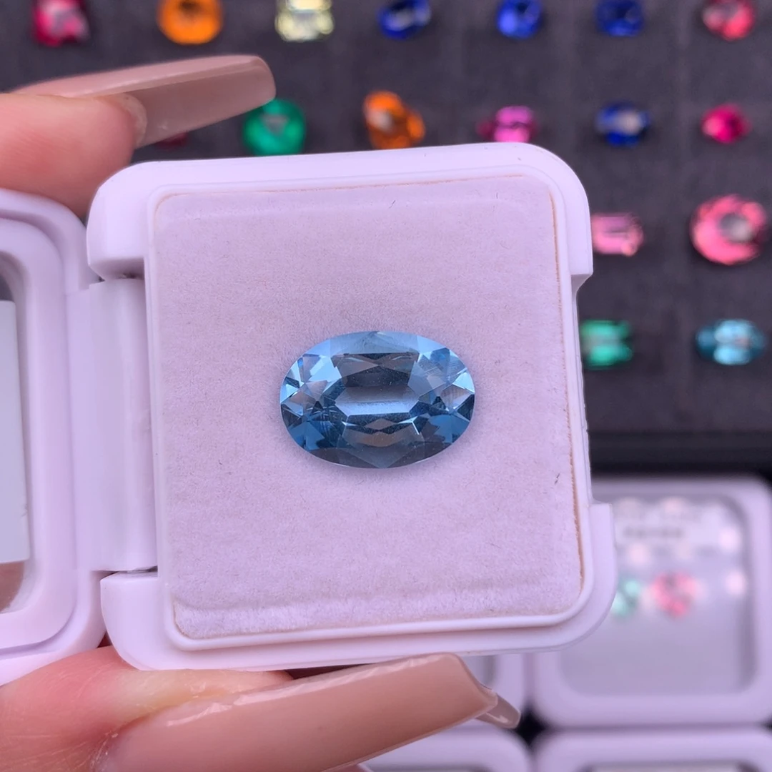 海蓝宝石裸石未镶嵌5.98ct圣玛利亚吉尔德