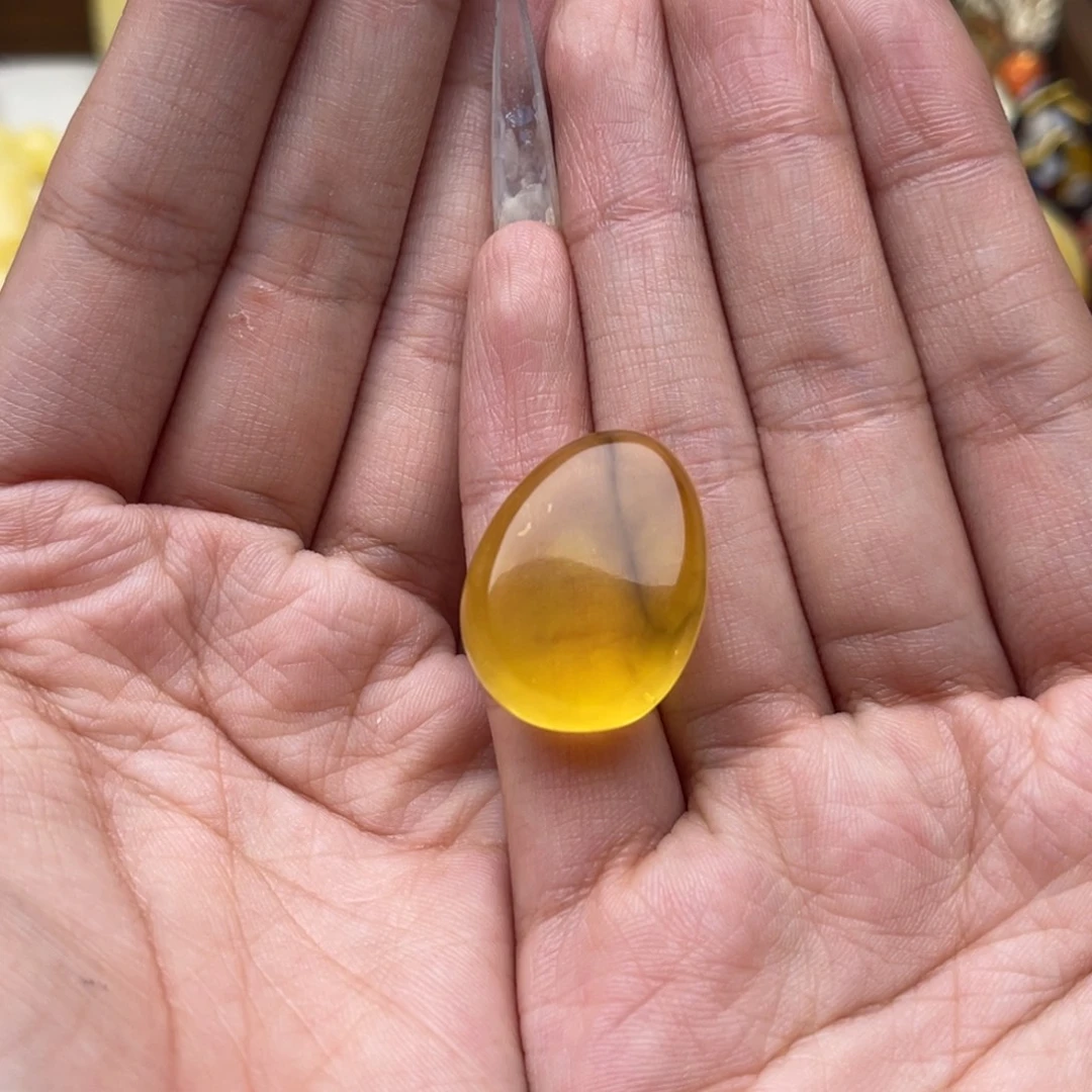 琥珀未镶嵌裸石蜜蜡吊坠微瑕静