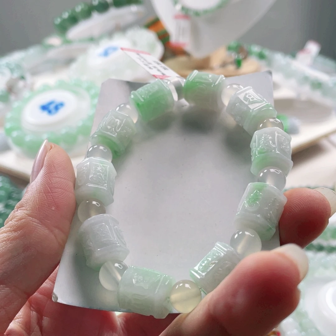 翡翠未镶嵌手链手串11.8