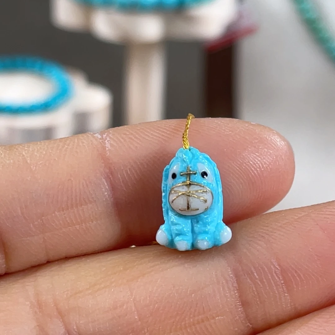 绿松石未镶嵌套链萌宠