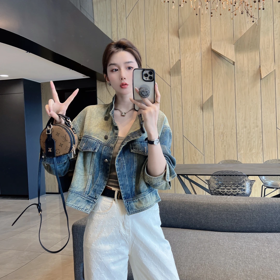 【大静静】时尚复古洋气百搭牛仔外套DJJ1522