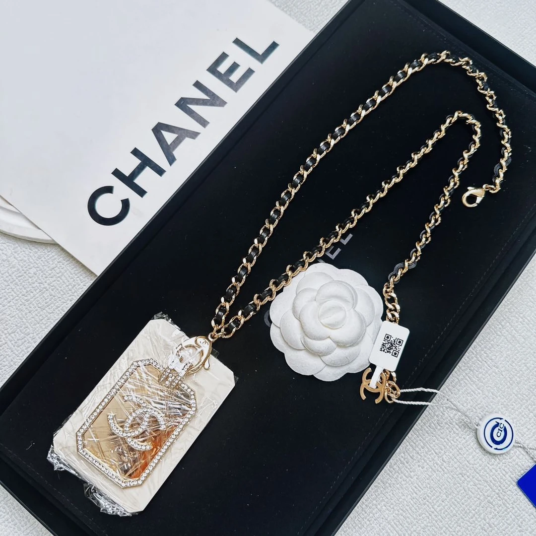 95新 Chanel/香奈儿 柚礼中古/香奈儿皮穿链方牌卡包项链LN502005