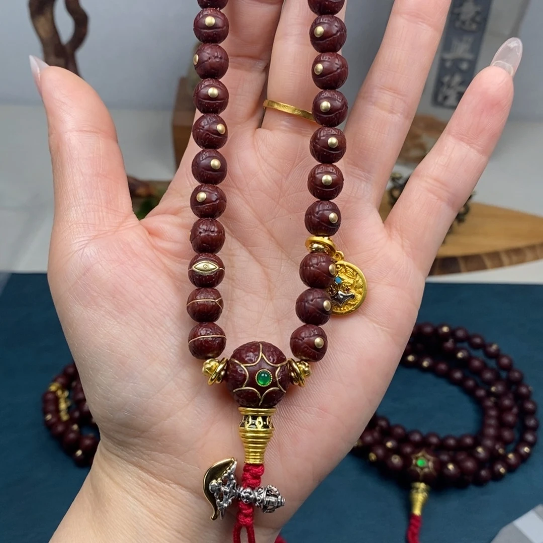 手串凤眼菩提手持金钉配9
