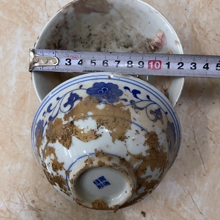 其他陶2个12.5厘米芙蓉花碗
