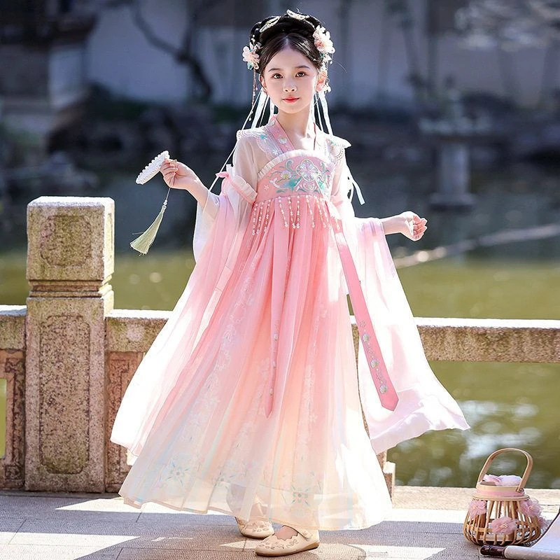 女童夏装中国风薄款襦裙2025儿童古装连衣裙超仙女孩夏季唐装汉服