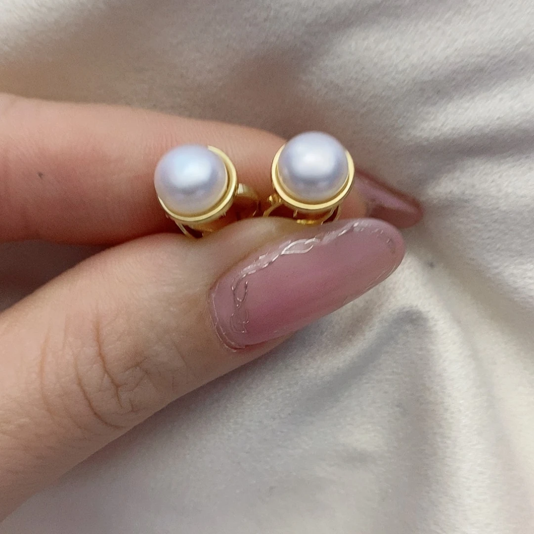 【闪购商品】淡水珍珠耳饰未镶嵌耳夹