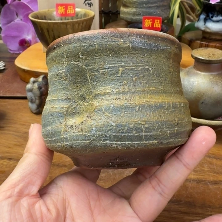 多久守备前烧山土穴窑汤吞福利一口价