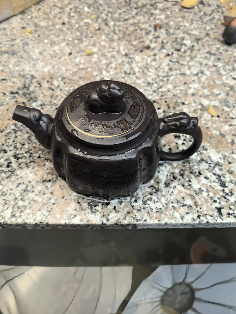 【闪购商品】老紫泥四方龙尊壶 I