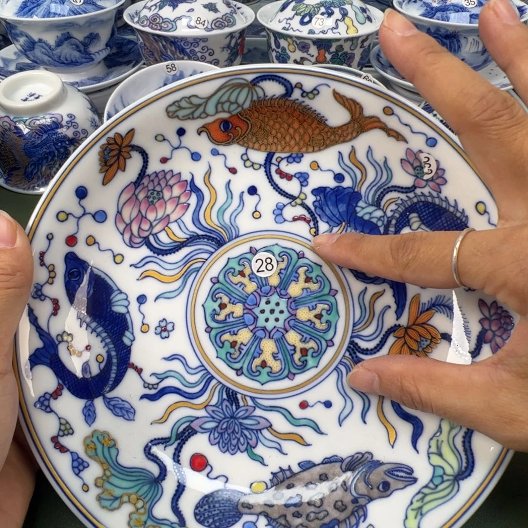 陶瓷景德镇纯手工纯手绘茶具木木28