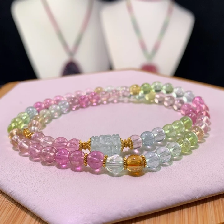 双色碧玺手链未镶嵌