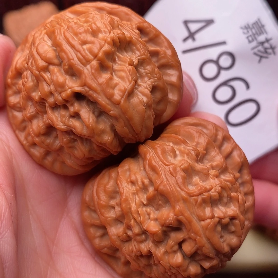 L***林把件文玩核桃43白狮子